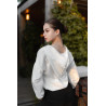 Satynowa Bluza Z Kapturem W Kolorze Ecru S/M