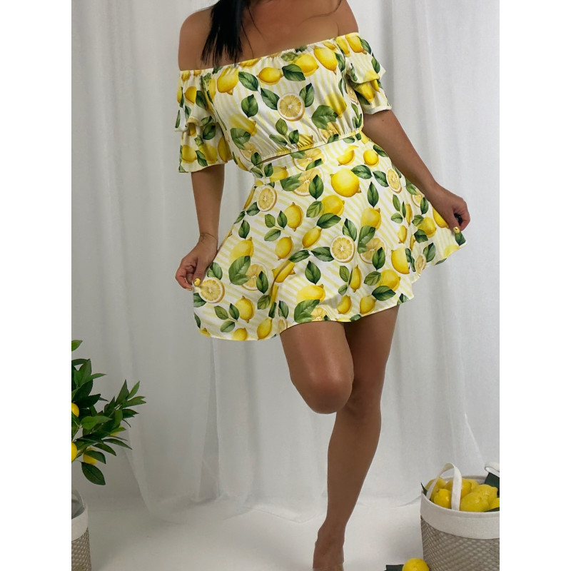 Spódniczka cytrynowa rozkloszowana L/XL