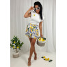 T-shirt z cytrynowym nadrukiem L