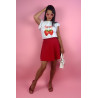 T-shirt Falbanka "Strawberry Whisper"- XL