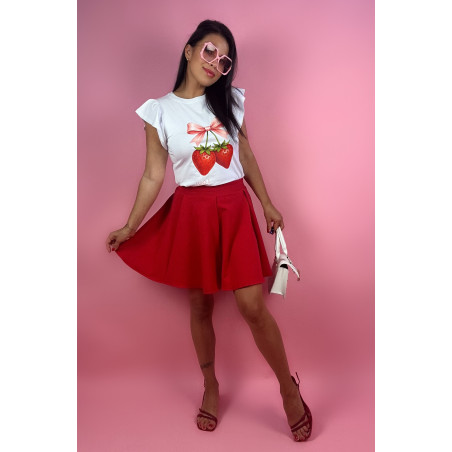 T-shirt Falbanka "Strawberry Whisper"- XL
